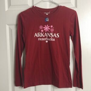 College Kids Arkansas Razorbacks Long Sleeve Shirt L 14-16